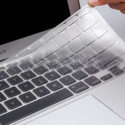 Версия для США прозрачный чехол клавиатуры из ТПУ нового Macbook Pro 11 12 13 15 Retina A1278 A1398
