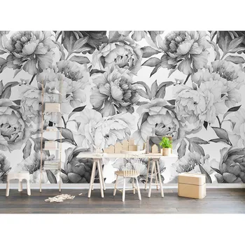 

Modern Wall Art Murals Flower Photo Wallpaper Home Decor Papel Parede 3D Living Room Bedroom Self Adhesive Vinyl/Silk Wallpaper