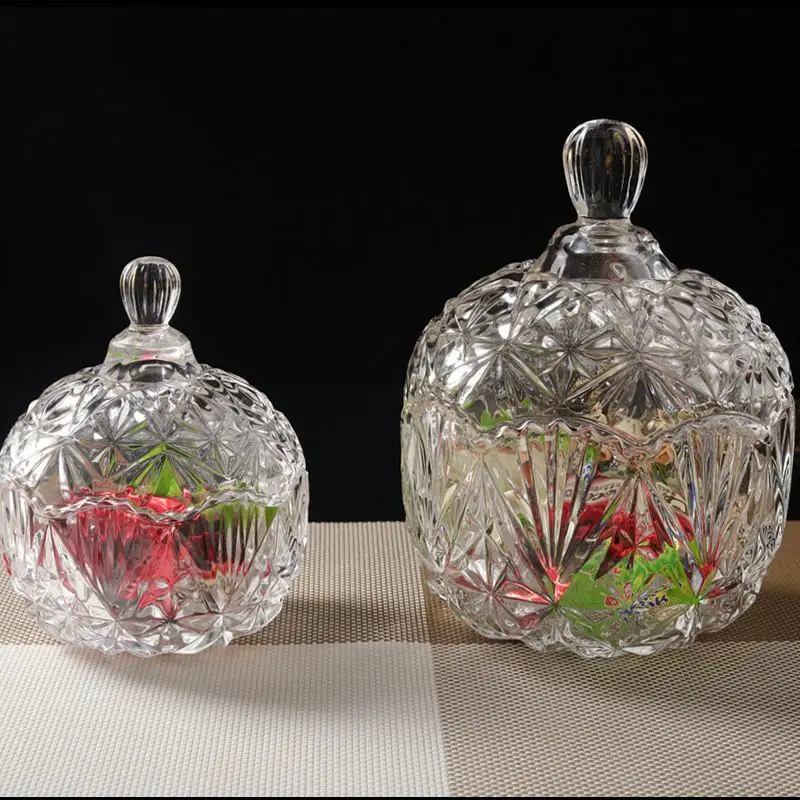

Family candy jar European style fashion snacks dry glass jar food container jewelry storage jar kitchen canister jars for spices