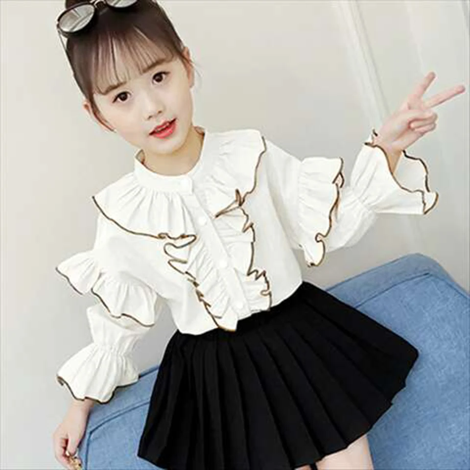 Camisa + Vestido Venda Quente Crianças Meninas Roupas Definir Bebê Menina Verão Manga Longa 2 Pçs Roupa Conjunto Idade 4-12 Anos 2020 10 ????_20190607165352a