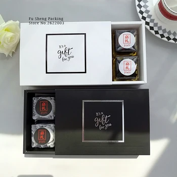 

wholesale 18*12*4.8CM Black and White CakeBoxCake Packing Box Wedding festival Party Gift Packing Boxes200pcs/lot Free shipping