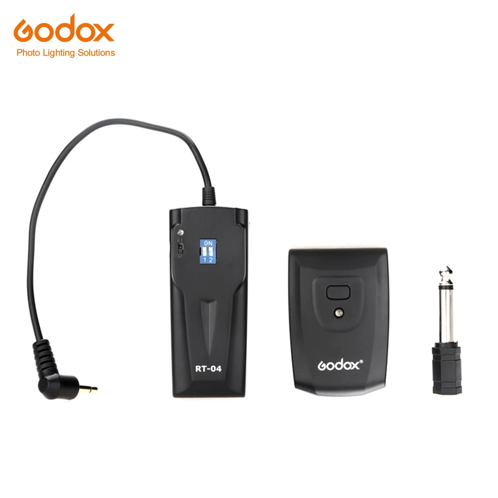 

Godox RT-04 4 Chanels Wireless Remote Trigger 1/200 sec Wireless Remote Shutter Release Trigger for Camera Flashlight