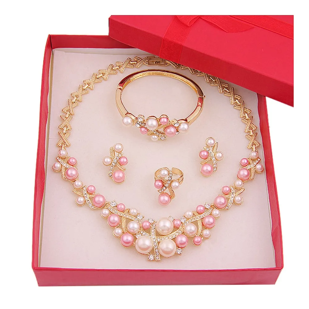 Buy Fashion 18k Gold Plated Pearl African Costume