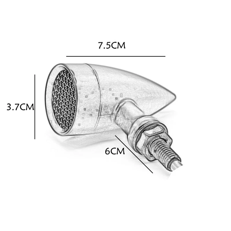 Buendeer одна пара мотоцикл черный ретро Пуля указатель поворота Универсальный сетки тормозные мигалки для Honda Yamaha Suzuki Triumph