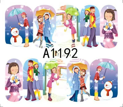 

Nail sticker art decoration sweet love winter slider adhesive Water Transfer decals manicure lacquer art accessoires polish foil