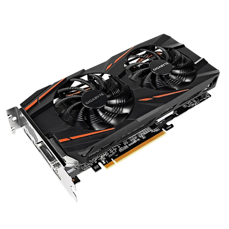 Игровая Видеокарта GIGABYTE RX 580 4 Гб видеокарта Radeon GPU RX580 4 Гб игровые видеокарты для видеокарт AMD карта HDMI PCI-E не майнит