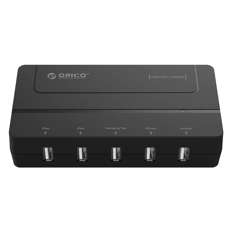 ORICO 5 Порты микро настольных ПК для быстрой зарядки с usb-портом, Зарядное устройство 5V 6A Max 30 Вт для iPhone 6S/7/6 plus iPad Android samsung Tab Galaxy S6 черный