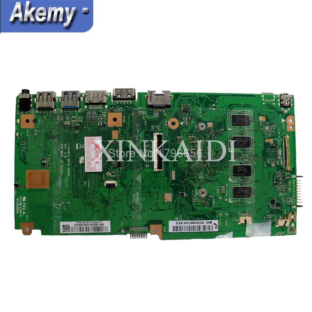 XinKaidi X540SA Laptop motherboard for ASUS VivoBook X540SA X540S X540 F540S Test original mainboard 4G N3700/N3710 4-Core CPU