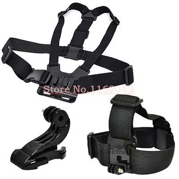 

3 in 1 Adjustable Head body chest head mount strap belt J-Hook Buckle Holder for GoPro Hero HD 1 2 3 3+ 4 camera