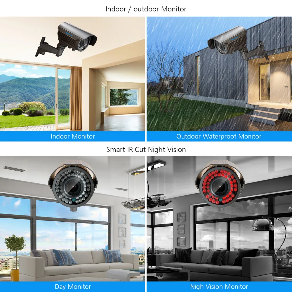 H.265 8CH 4MP CCTV система NVR 48V POE 8 шт. безопасности IP Камера с 2 12 мм объектив переменным