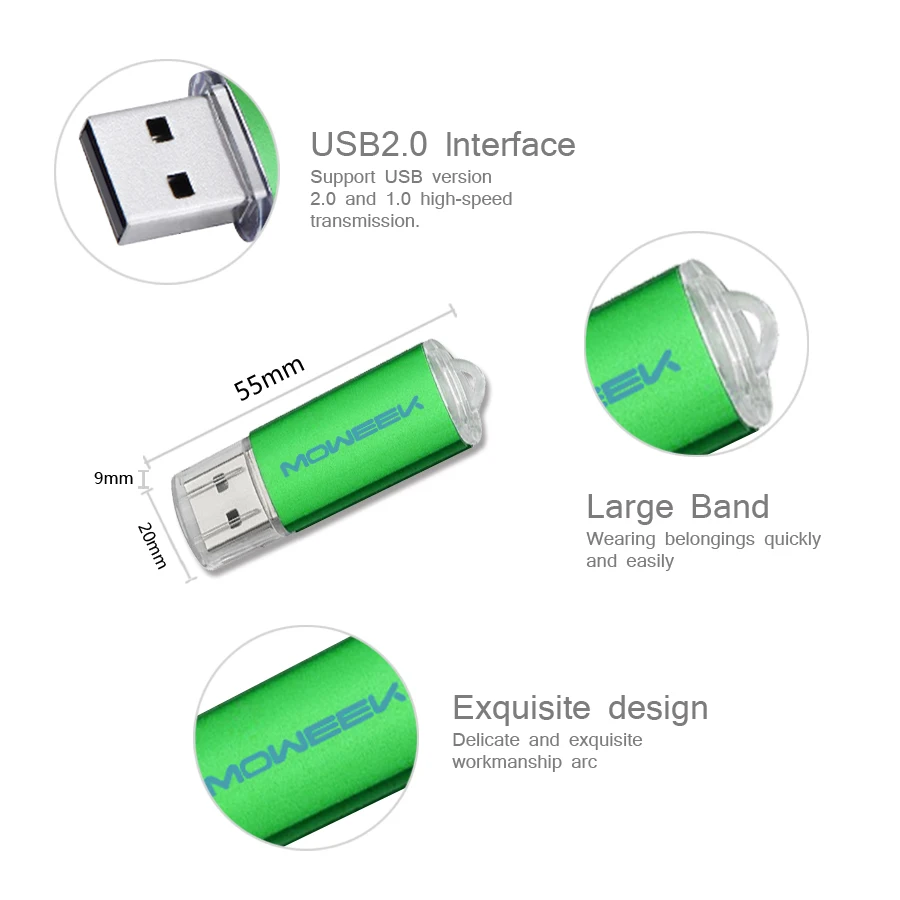 Moweek,, мини USB флеш-накопитель, реальная емкость, 4g, 8g, 16g, 32g, 64g, usb2.0, флеш-накопитель, маленькая usb карта памяти, металлический u-диск для подарка