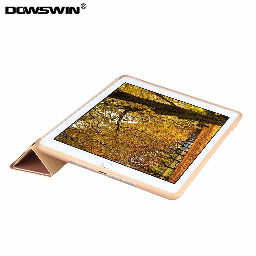 Для ipad pro 9,7 случае DOWSWIN Флип Стенд искусственная кожа smart cover для ipad pro 9,7 с ТПУ мягкий прозрачный матовый Обложка