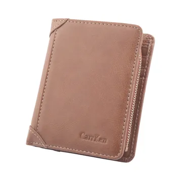 

Unisex Leather Wallet Vintage No Zipper With PU Mens and Womens Business Leather Genuine Carteira De Couro