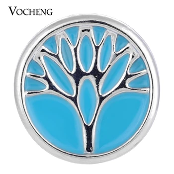 

10PCS/Lot Wholesale Vocheng Snap Charms 3 Colors Hand Painted 18mm Family Tree Interchangeable Button Vn-1328*10 Free Shipping