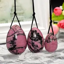 Ronny Zhu Wenwu Yoni Egg Rhodonite Jade Eggs for Kegel Exercise Pelvic Floor Vaginal Muscle Exerciser Kegel Balls Body Massager