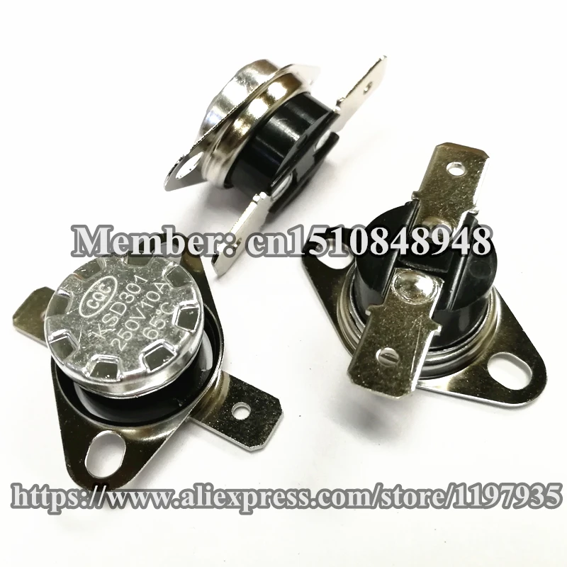 

KSD301 Thermostat temperature switch 65 degrees 250V 10A 65 degrees