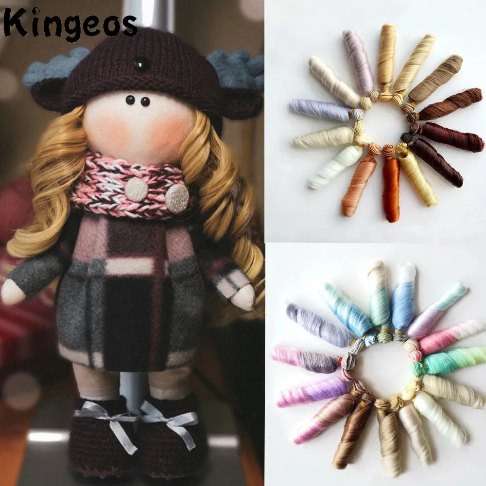 

1pc 15*100cm Heat Resistant Synthetic Wire Roman Curly Hair Extensions for BJD/Blyth/American All Dolls DIY Doll Wig Hair