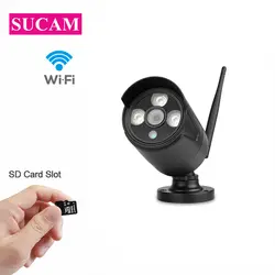SUCAM обнаружения движения 2MP Беспроводная ip-камера открытый охранных слот для карт памяти SD 1080 P Wi-Fi ip-камера инфракрасного ночного видения