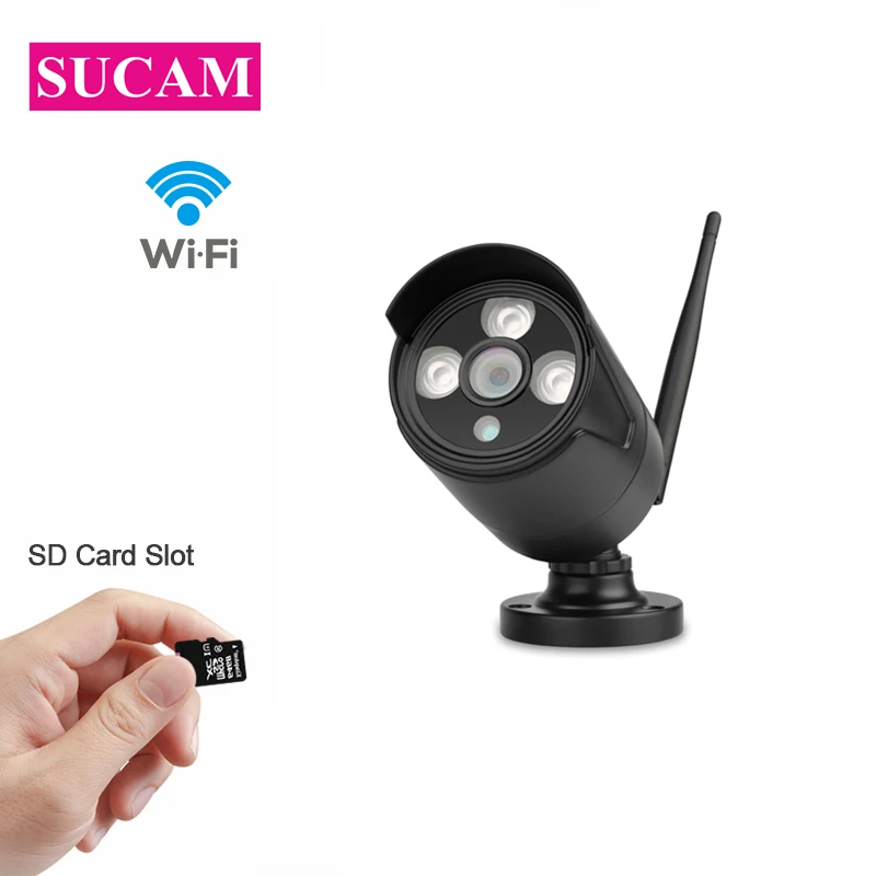 

SUCAM Motion Detection 2MP Wireless IP Camera Outdoor Home Security SD Card Slot 1080P Wifi Camera Infrared Night Vision