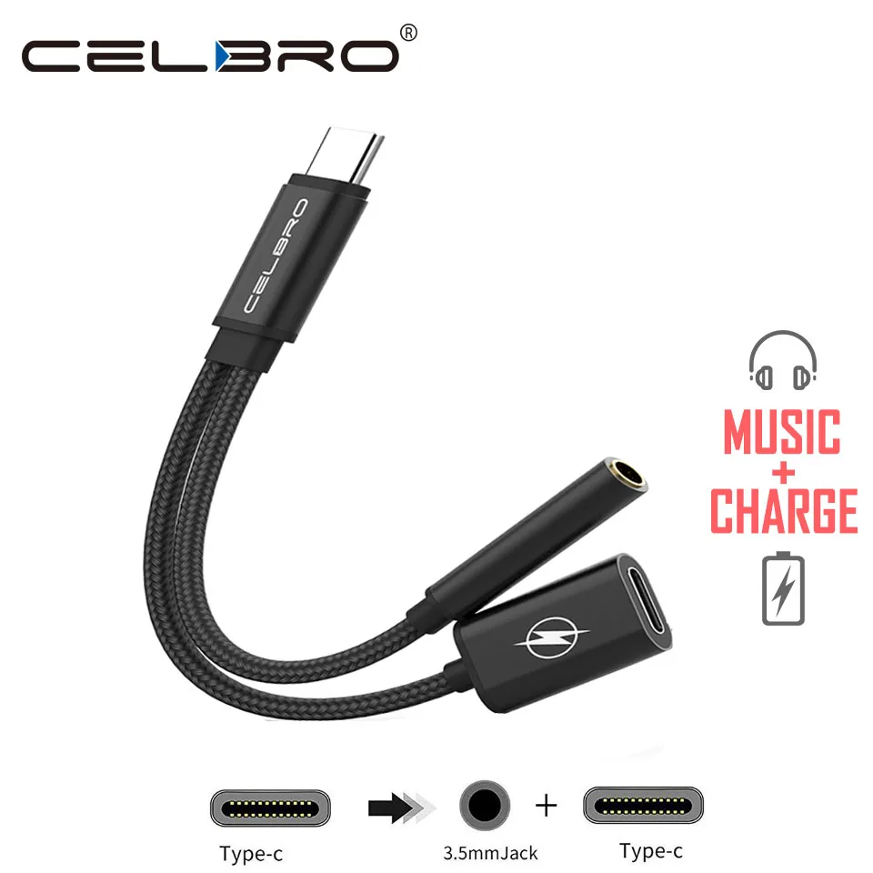 

Usb Type C To 3.5mm Aux Audio Cable Kabel Earphone Jack Adapter 2 In 1 Usb-C Aux for Huawei P30 Mate 30 Pro Lite MOTO Z Play