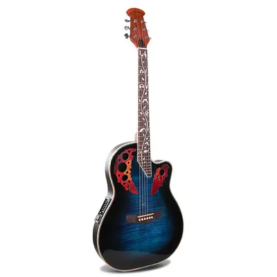 Гитары электрогитара Esp гитара 41 дюймов 24 Лады твердая ель унисекс Акция адаптация Виноградная дыра электро - Цвет: M-4165-BLS-EQ
