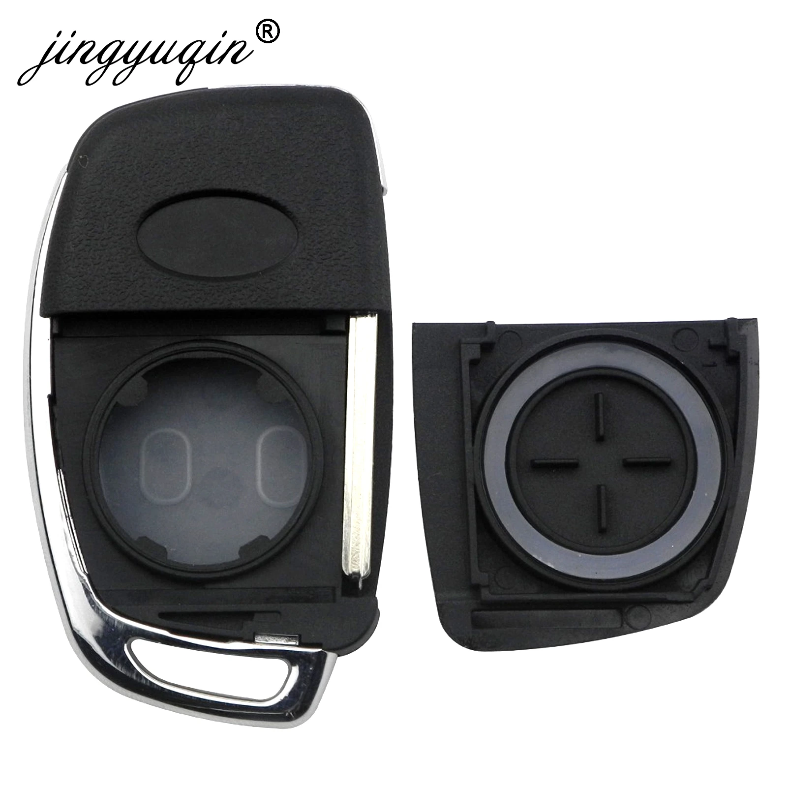 JINGYUQIN 10PCS 3 BUTTON REMOTE CAR KEY CASE FOR HYUNDAI HB20 IX35 I45 SANTA FE ACCENT I40 I20 HY15/HY20/TOY40 BLADE FOB SHELL