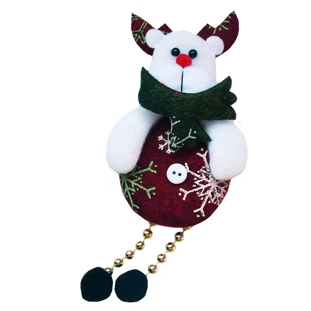 Hot 6pcs/lot Length 18cm Christmas Baubles Tree Hanging Decorations Craft Children Gift Toys Xmas Festival Home Ornaments SD366