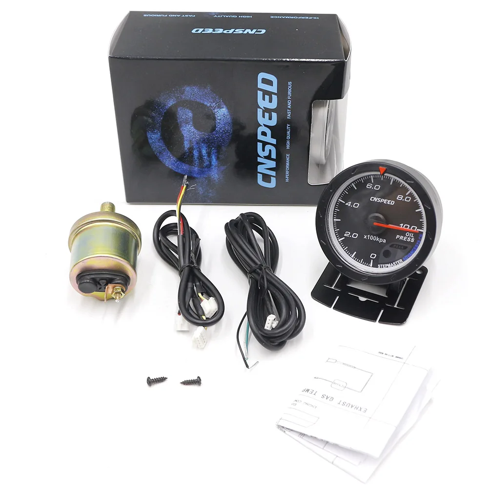 Автомобильный манометр давления масла CNSPEED 60 мм 0 10 бар измеритель с датчиком