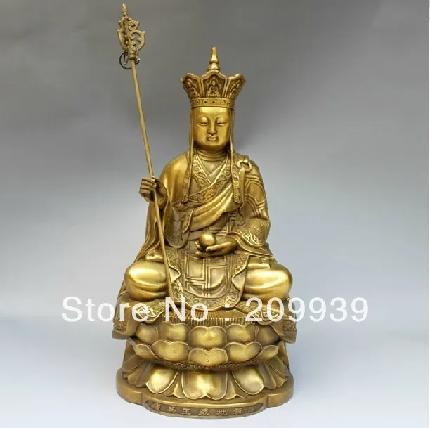 

001076 Nice bronze Ksitigarbha Bodhisattva statue Figure 8"High