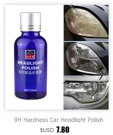 9H Hardness Car Headlight Polish Liquid Ceramic Car Coat Motorcycle Lights Care Hydrophobic Glass Car Coating Repair Set