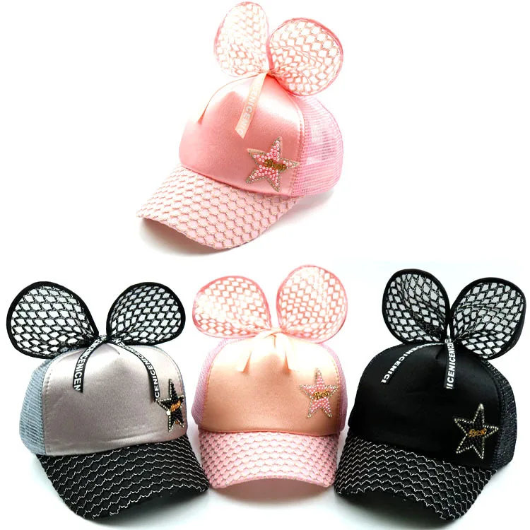 

Baby Girl Hat Mouse Ears Baseball Cap Baby Sun Hats Snapback Baseball Cap Summer Toddler Kids Girls Hats Bucket Caps Child Cap