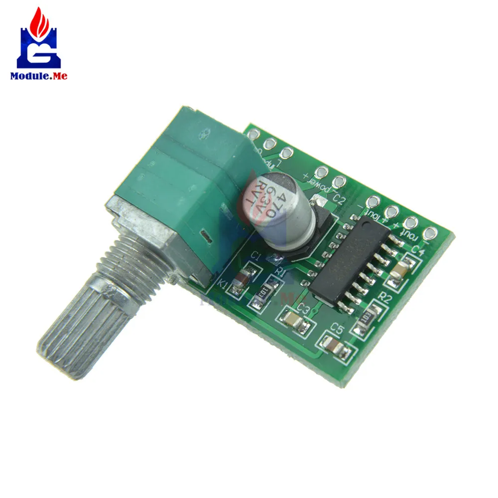 

2PCS Super Mini PAM8403 DC 5V 2 Channel USB Digital Audio Amplifier Board Module 2* 3W Volume Control with Potentionmeter Switch