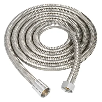 

Long Stainless Steel Shower hose 1.5m/2m Shower Hose Flexible Bathroom Water Pipe Silver Explosion-proof Common Pumbing Hoses