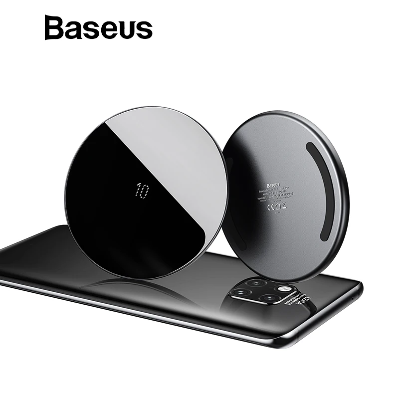 Зеркальное Быстрое беспроводное зарядное устройство Baseus 10 Вт Qi для iPhone XS Samsung