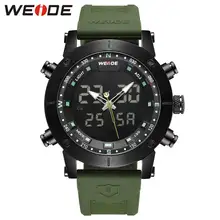 WEIDE luxury original Genuine LCD digital Sport fitness watch alarm clock men Silicone waterproof men's  Analog LED watches box