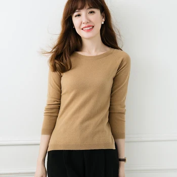 

Women Sweaters 100% Cashmere Knitting Pullovers Winter New Arrival Oneck Pure Pashmina Knitwear Ladies Standard Clothes Girl Top