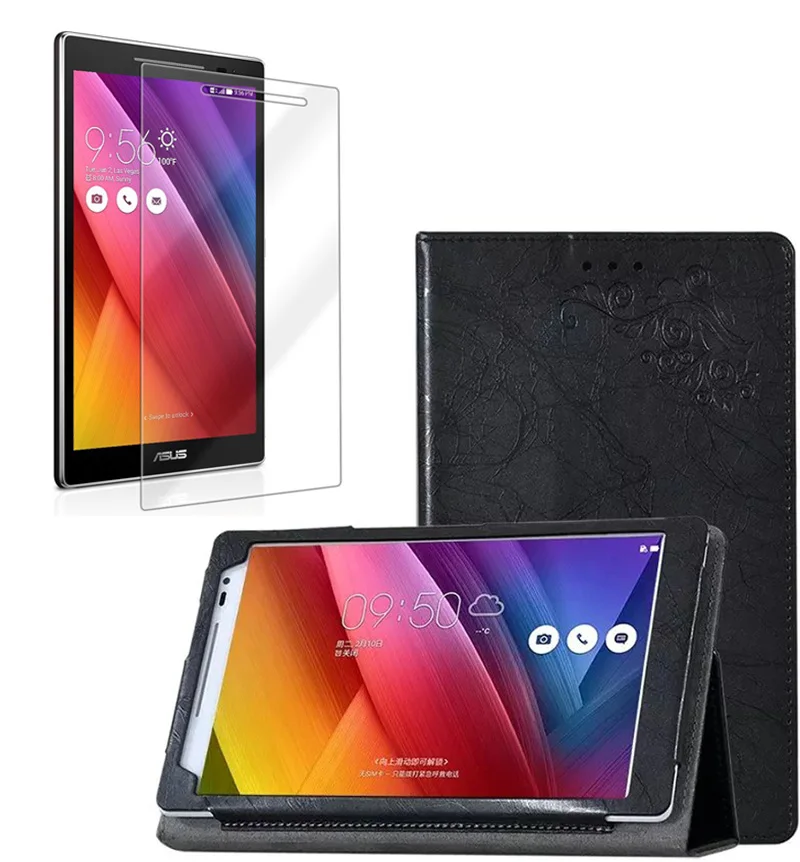 

New Arrival Prints Pattern Folio Stand Cover Protective Leather Case For ASUS Zenpad 8.0 Z380KL Z380C P024 +1x Screen Protector