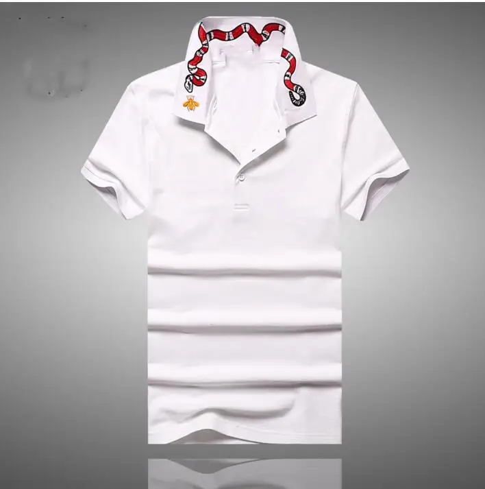 bordado cobra vermelha moda polo camisa hip