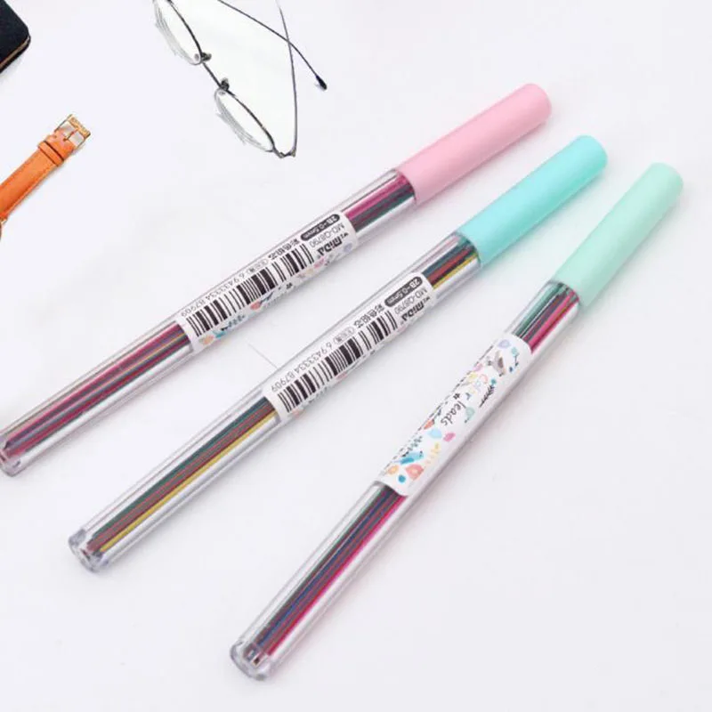 

4 Pcs Colorful 0.5mm 0.7mm Colorful Mechanical Pencil Lead Art Sketch Drawing Color Lead School Office Supplies
