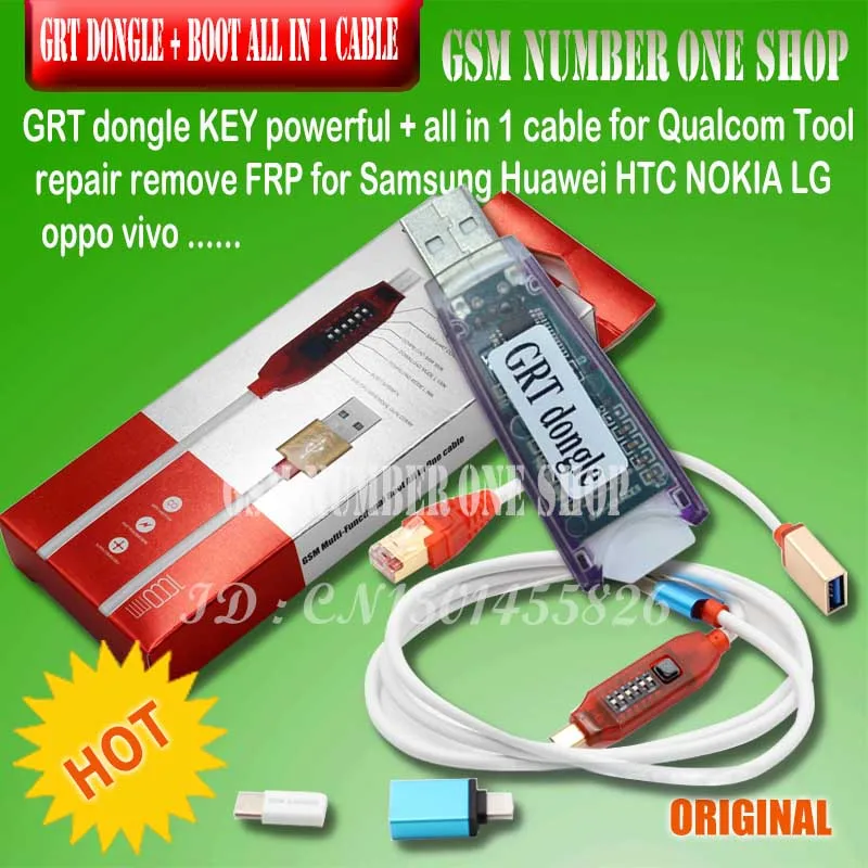 GRT dongle KEY powerful + all in 1 cable for Qualcom Tool IMEI repair remove FRP for Samsung Huawei HTC NOKIA LG SONY oppo vivo oem motherboard connection flex cable for nokia 5 1 plus nokia x5