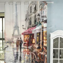 Blackout curtains fabric 3d curtains for living room ready made blinds Christmas window curtains kids room curtains tulle drapes