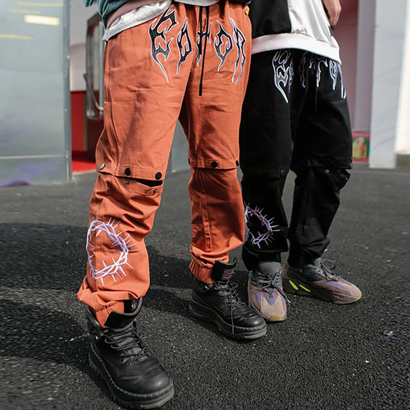 

Pants men kanye west Cotton biker winter Loose hip hop streetwear camo pants Loose joggers Pocket Elastic Waist Kangaroo pants