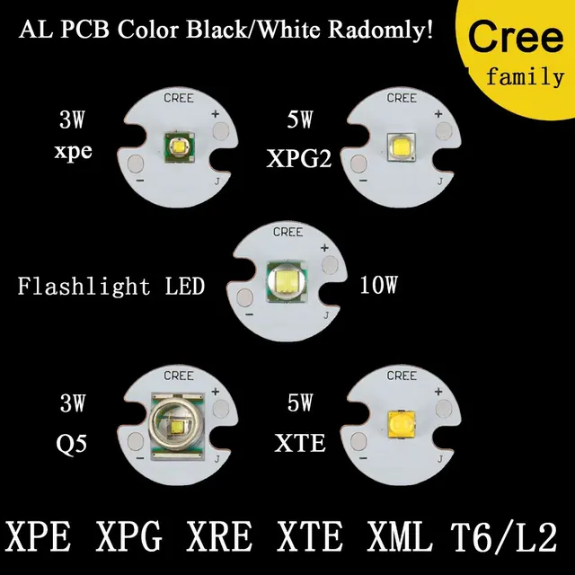 Original CREE XRE Q5 / XPG2 R5 / XTE / MXL T6 XM L2 / XPE R3 LED