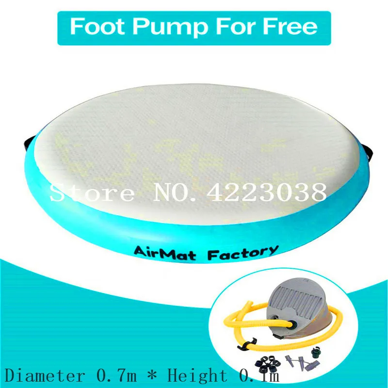

Free Shipping Diameter 0.7m x Height 0.1m Round Air Spot Inflatable Round Springboard for Gymnastics