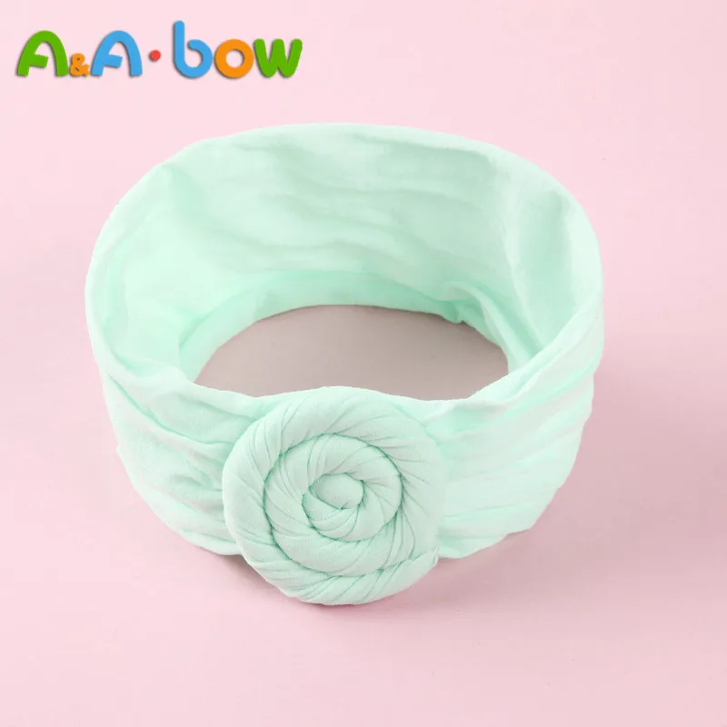 new born baby accessories	 1pcs Wide Nylon Bow Headband with Rose Flower, Soft Elestic Wide Head wraps, Cute Nylon Turban Headband Girls Hair Accessories cool baby accessories Baby Accessories