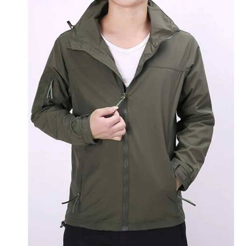 Jackets Men 2019 Spring Thin Elastic Breathable Tactical Jackets Sunproof Waterproof Camouflage Army Jackets