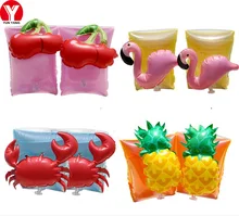 Baby Swimming Arm Ring Flamingo Kids Safety Swimming Arm Floats Inflatable Armlets Kids Swim Arm Floats Armbands Swimming Toys