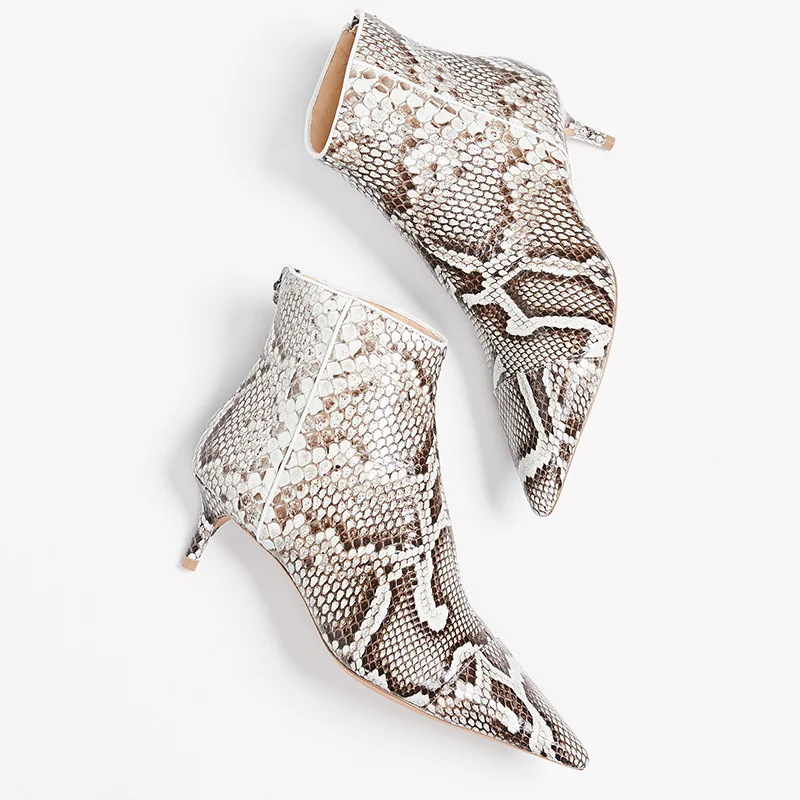 Tacón Gatito Vestido Cremallera Moda Ty01 Barato Zapatos Bota Tamaño Para Botas Serpiente Gran Punta Mujer Fiesta Imprimir De Bajo pwHcIEq