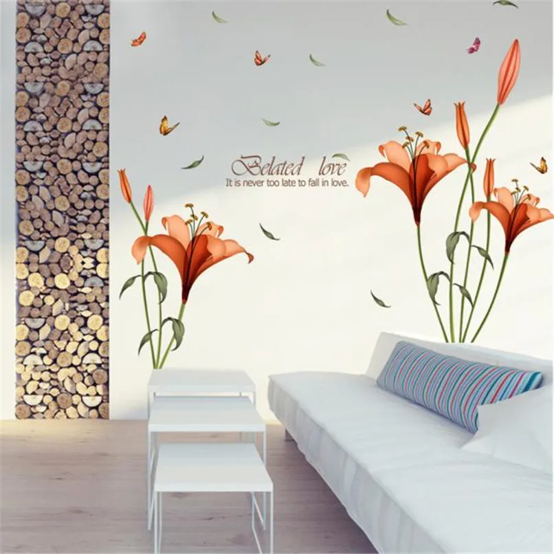 Flower Wall Stickers Removable Decal Home Decor DIY Art Decoration