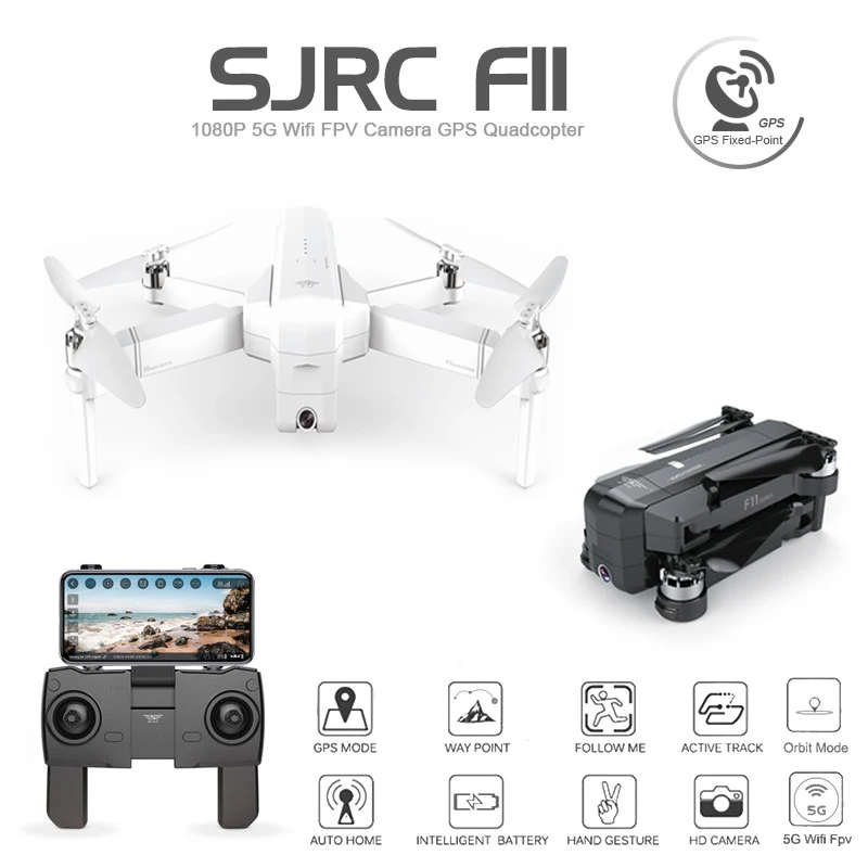 SJRC F11 Дрон с GPS с Wi-Fi FPV 1080 P Камера бесщеточный Quadcopter 25 минут время полета жест Управление складной Дрон Vs CG033 Z5